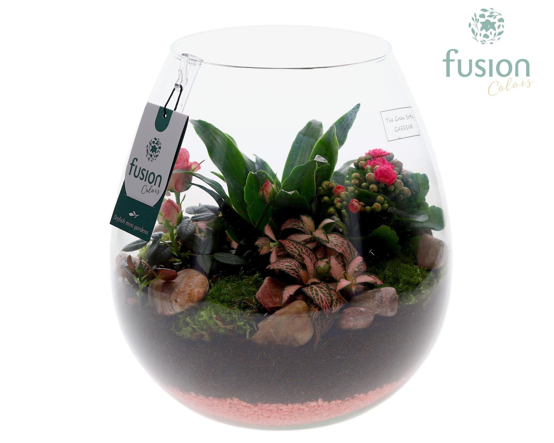 Green Bottle Abby Large Love met arrangement, D 24