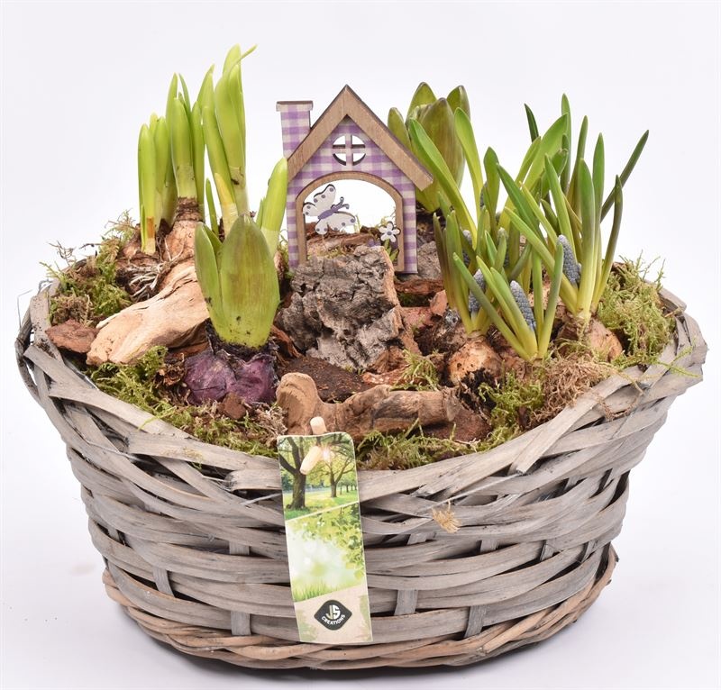 Wilg mand ovaal 27x23cm, D 28