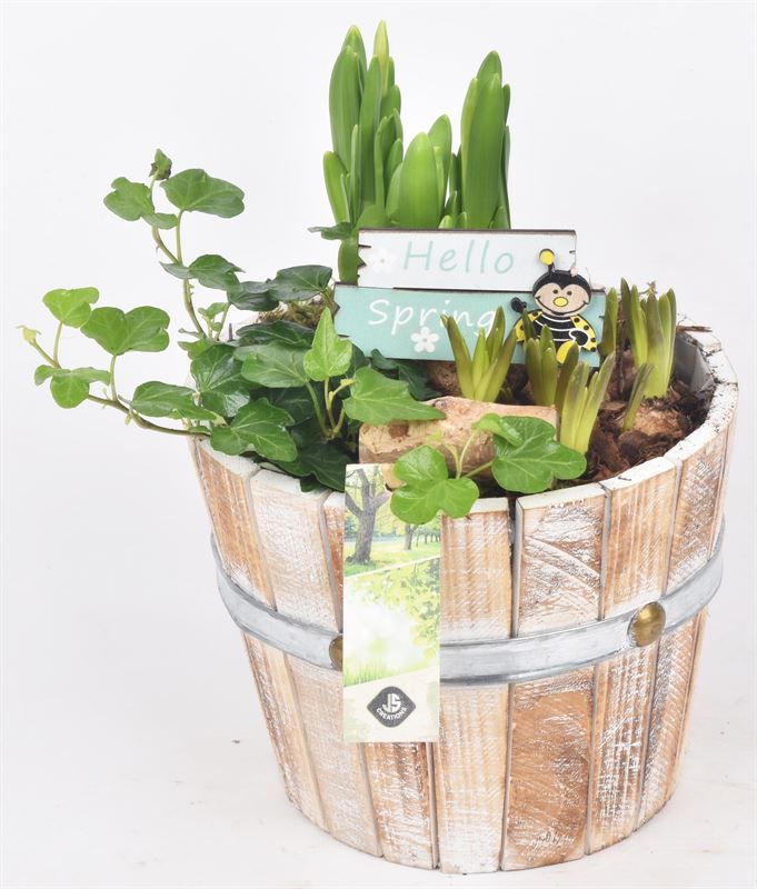 Hout emmer 18cm, D 18