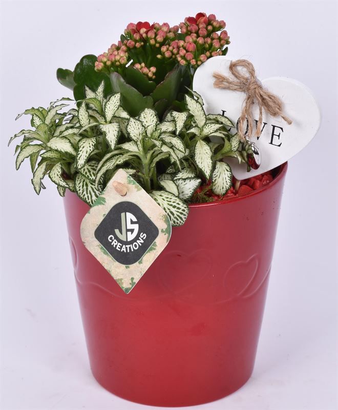 Keremiek met hart 12.5cm, D 13