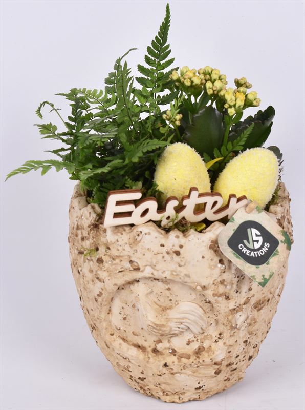 Cement ei kip decor 16cm, D 16