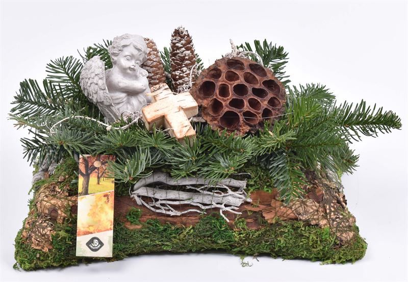 Natuur mos rechthoek 25x15cm, D 29 cm Natuur mos rechthoek 25x15cm, D 29 cm