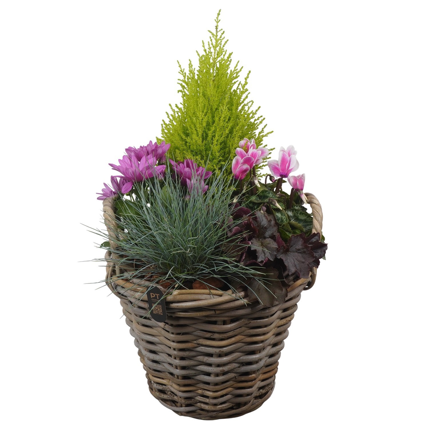 PTHO7514 Arrangement Autumn Outdoor in rieten mand, D 28