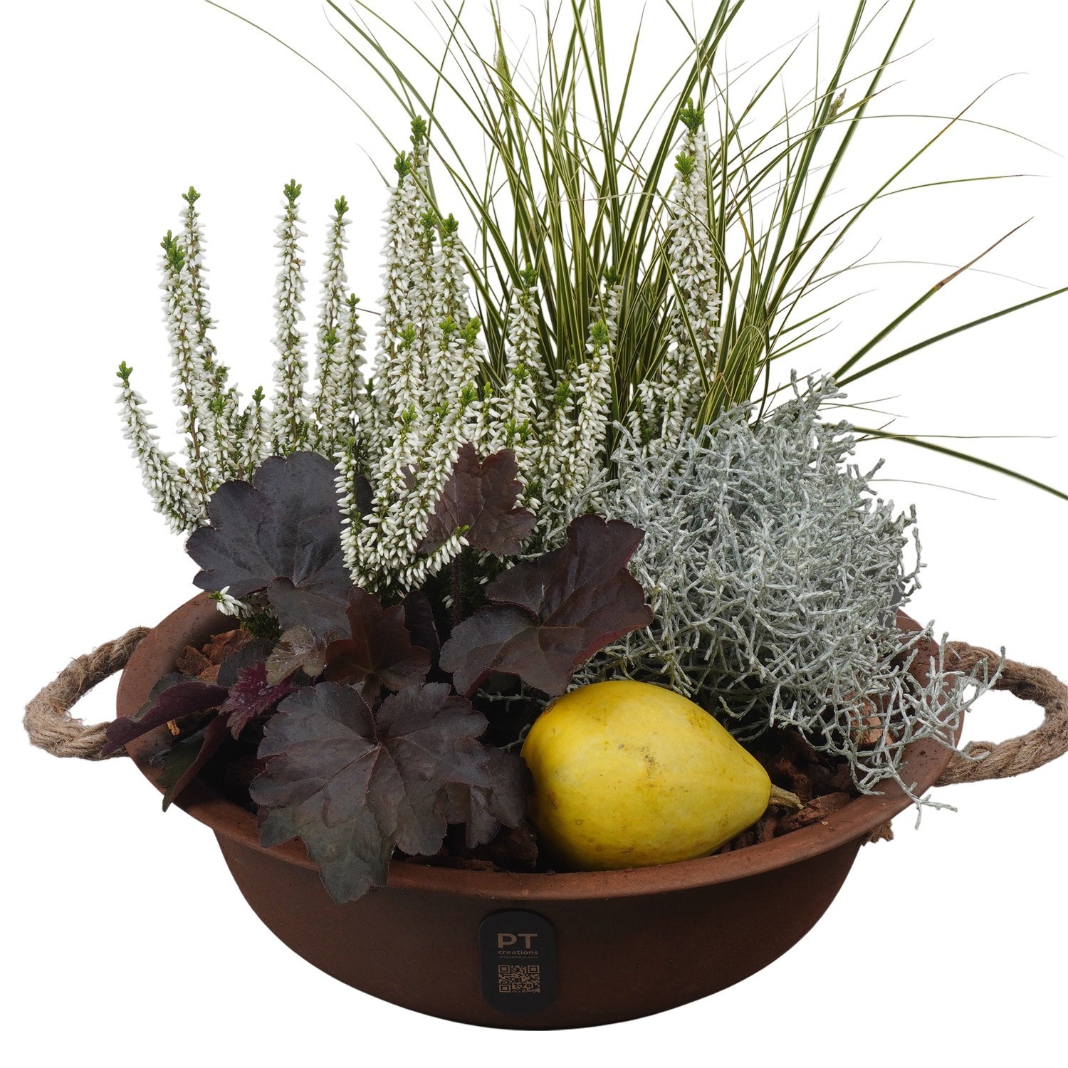 PTHO7559 Arrangement Autumn Outdoor in metalen schaal, D 29