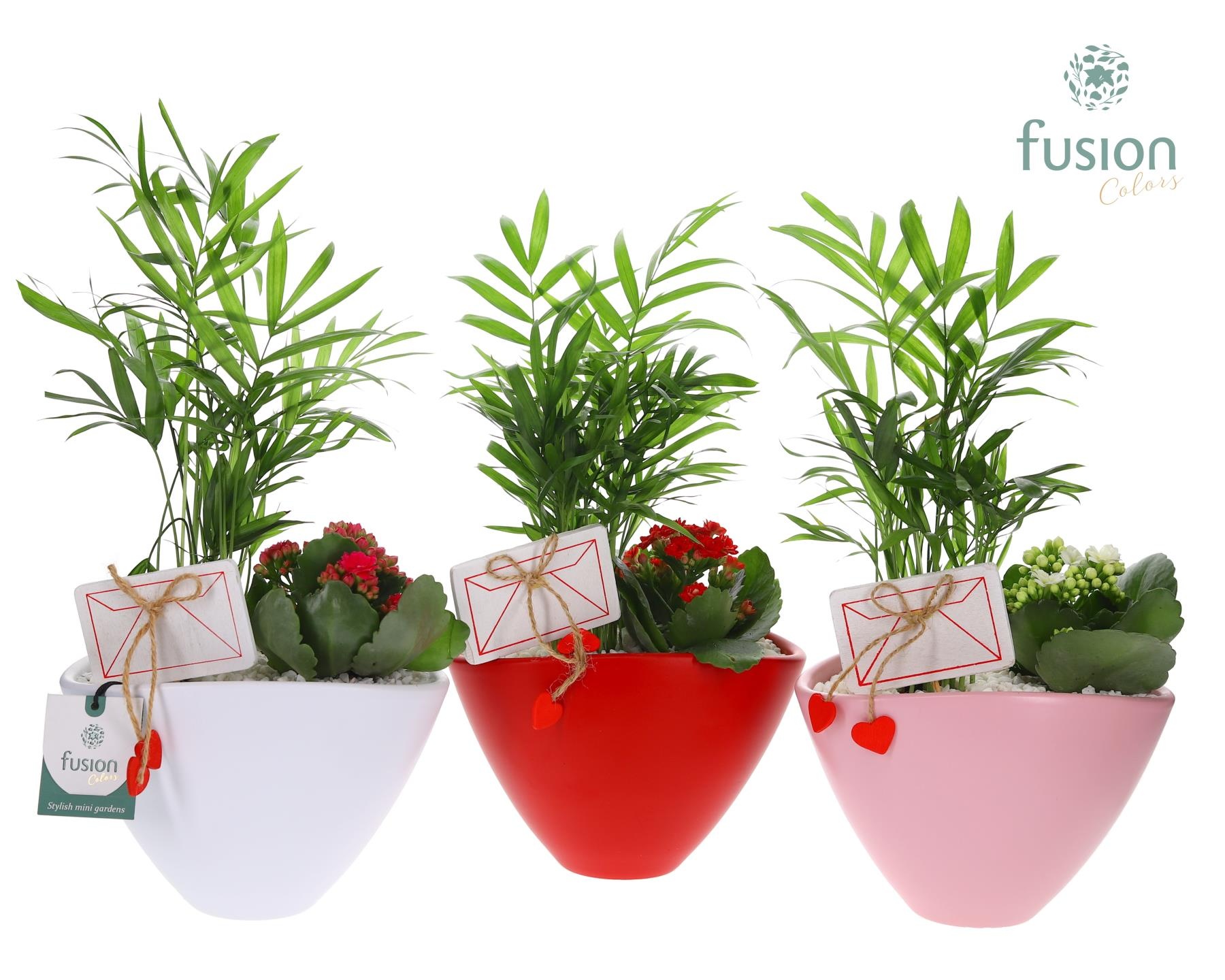 Pot keramiek ovaal Medium met Arrangement, D 18