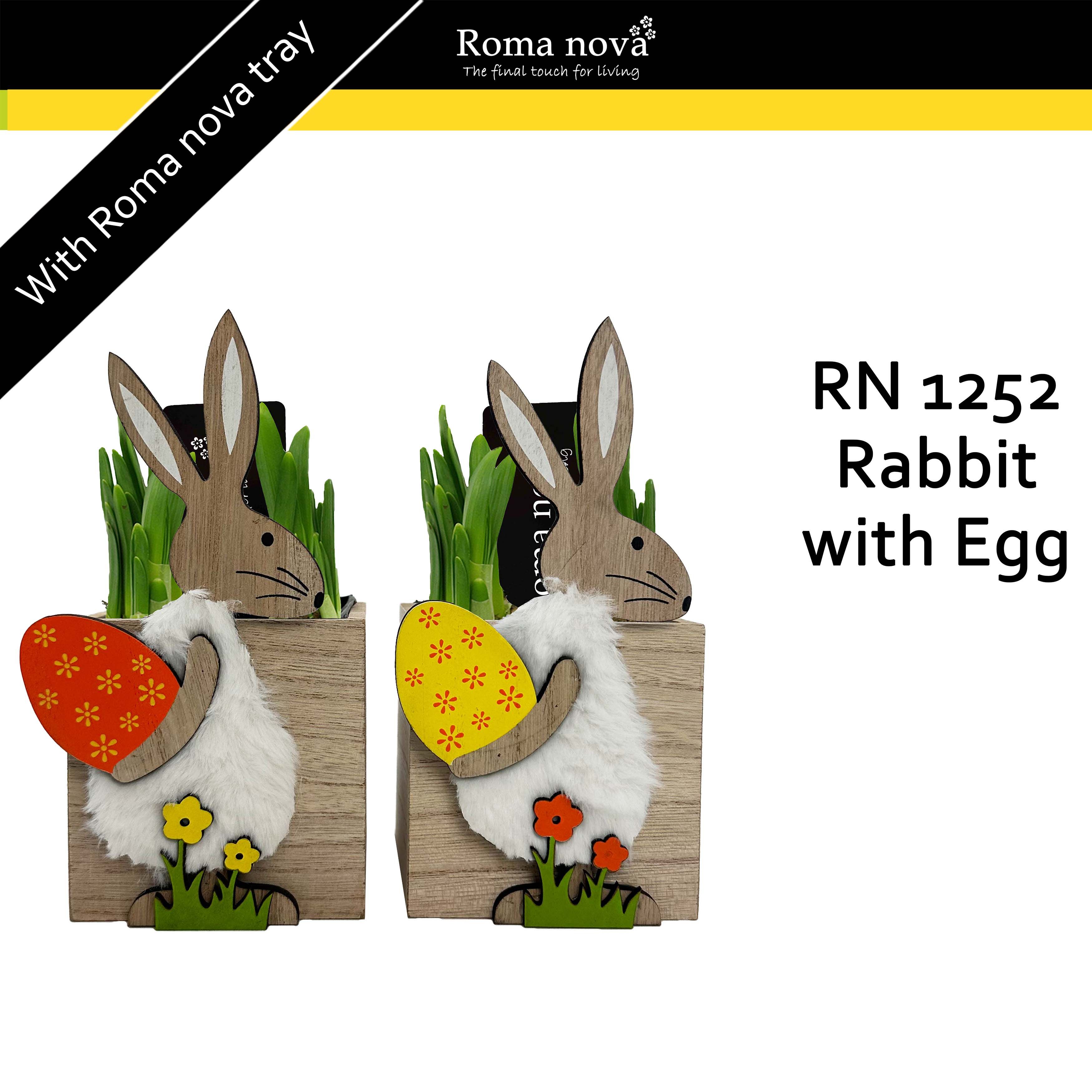1252 - Rabbit with Egg (Tete a Tete), D 11 cm