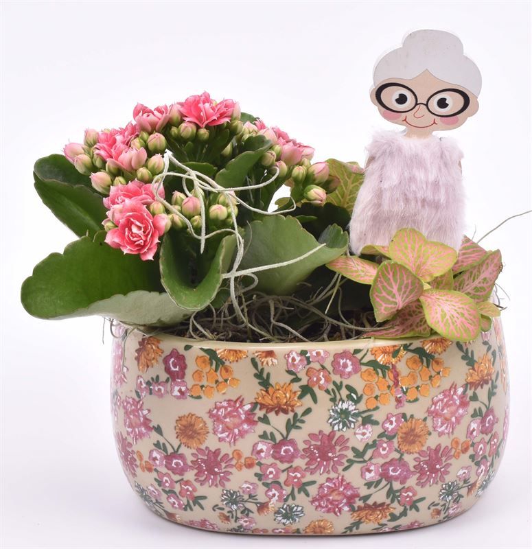 Keramiek ovaal decor 16x10CM, D 16