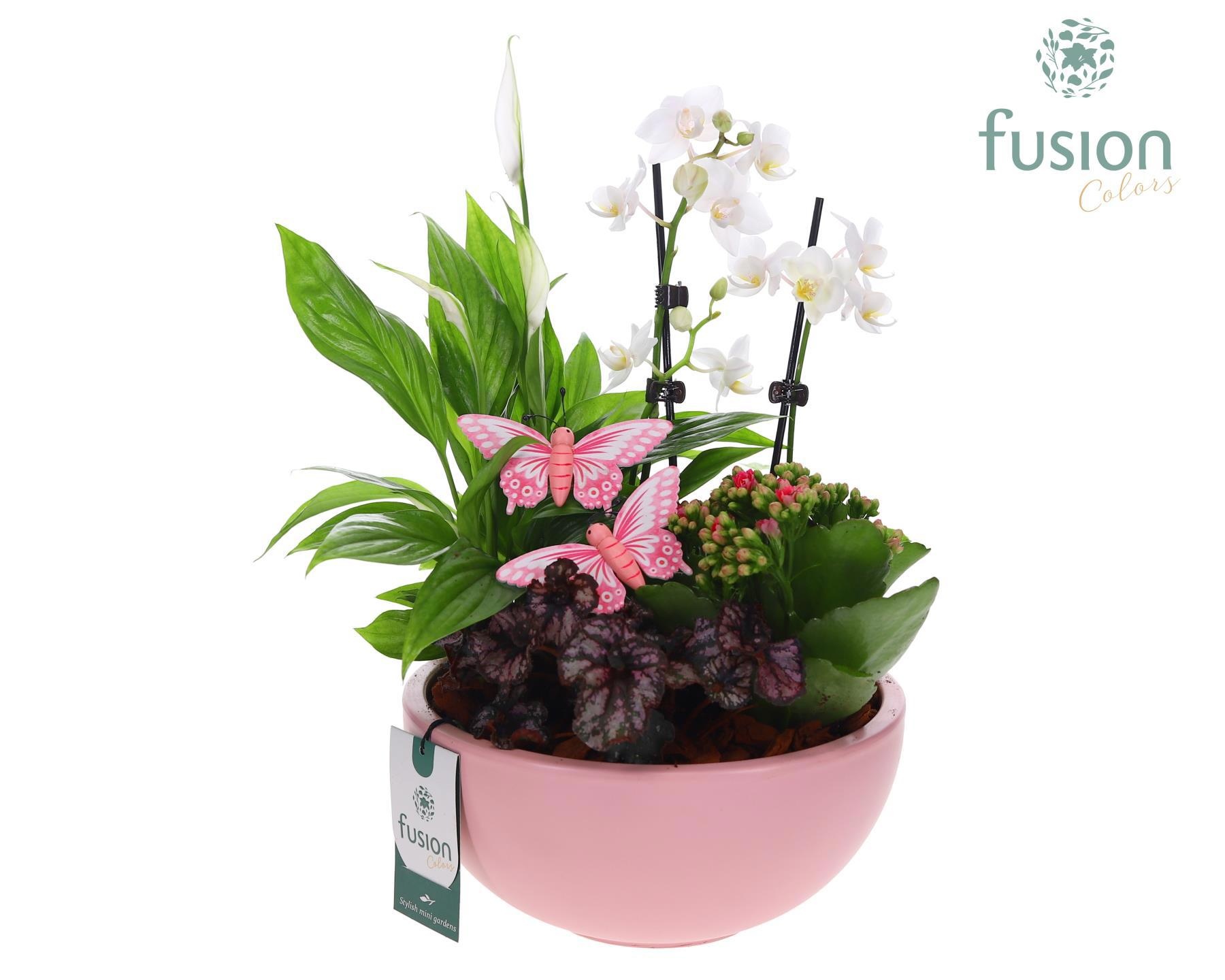 Schaal keramiek Moon Large bijstekker roze mat Arrangement, D 22