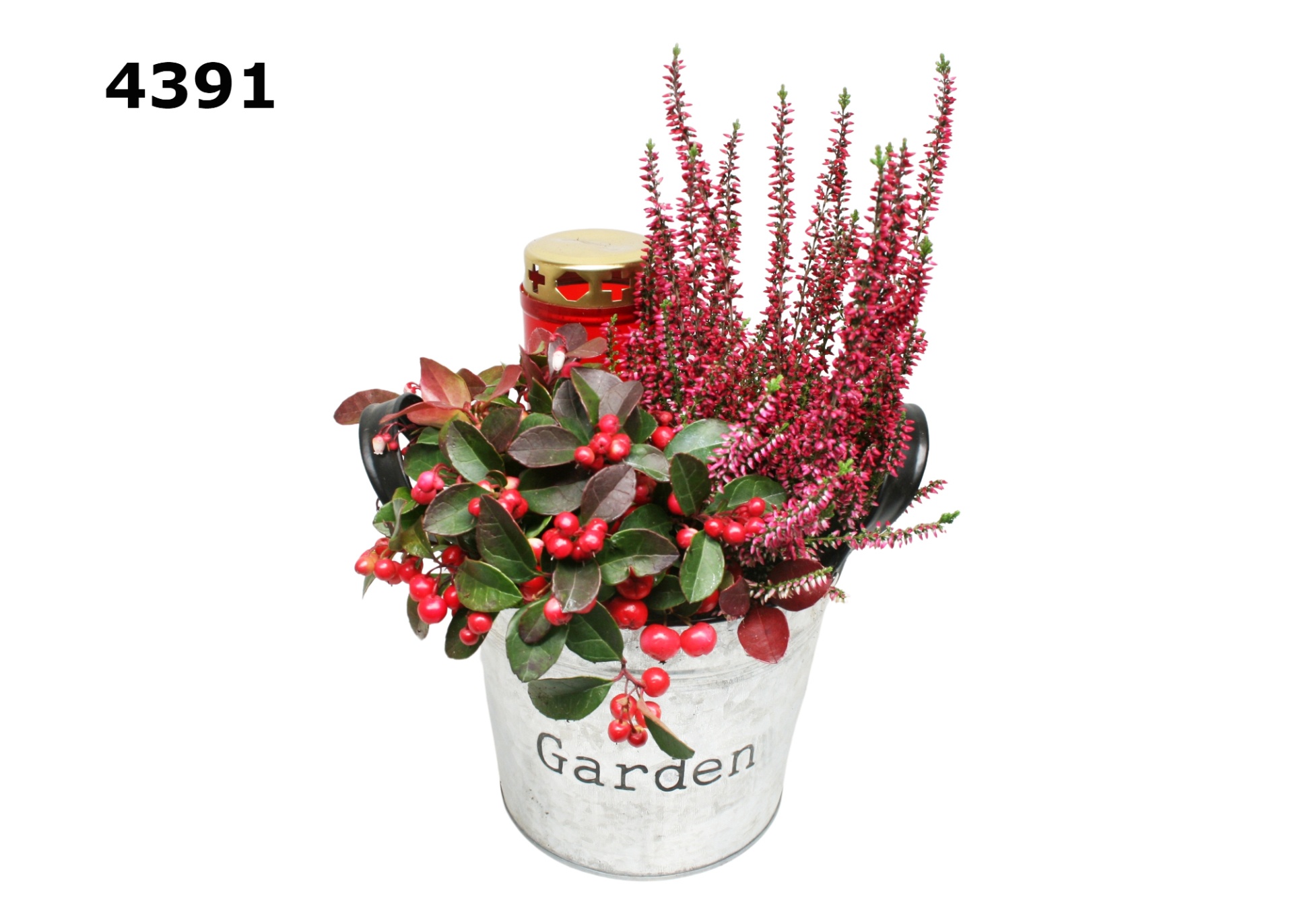 Graf zinkemmer M met graflicht, D 17 cm