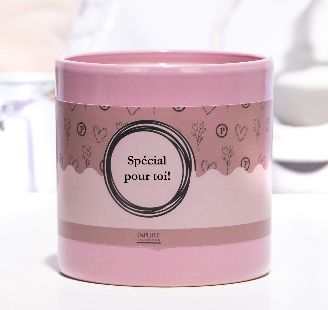 P&P ceramics pink met SPECIAL POUR TOI! cadeau wikkel, D 13