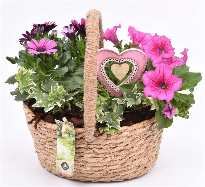 Jute hengselmand 18x14cm, D 22