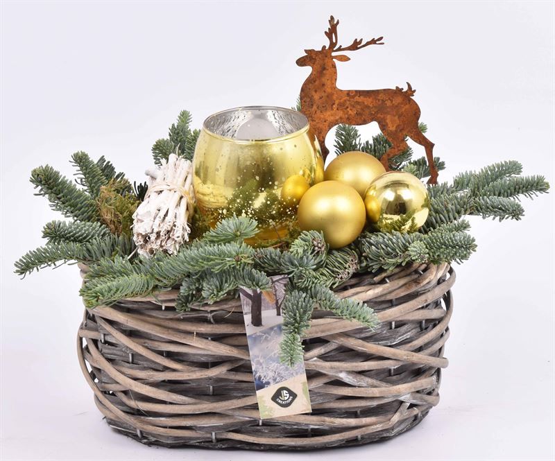 Wilg mand ovaal girjs 22x13cm, D 22 cm