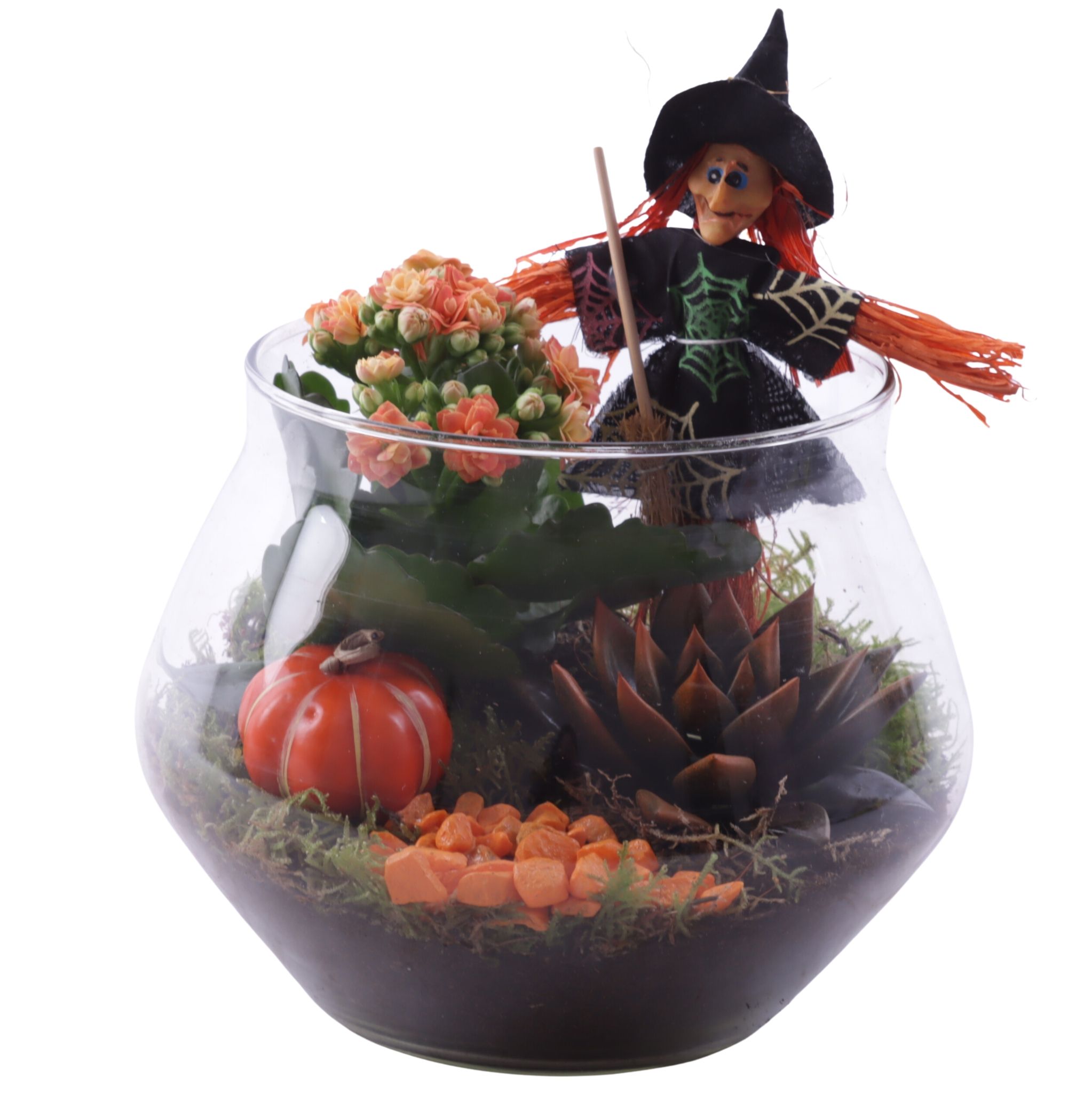 Halloween Arr. Indoor Glass UFO Vase Ø20cm 2PP, D 20 cm Halloween Arr. Indoor Glass UFO Vase Ø20cm 2PP, D 20 cm