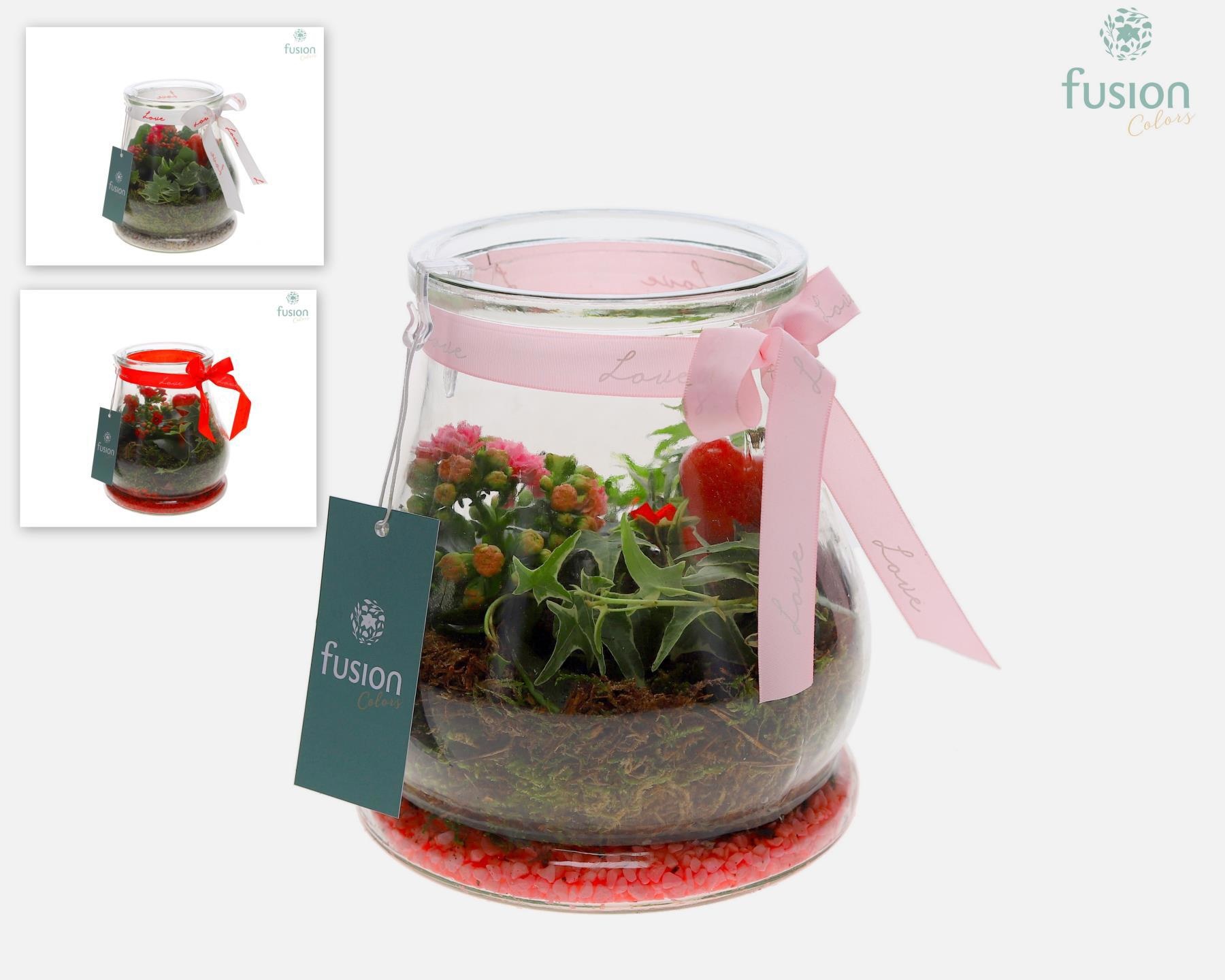 Glas Druppel met Arrangement, D 16