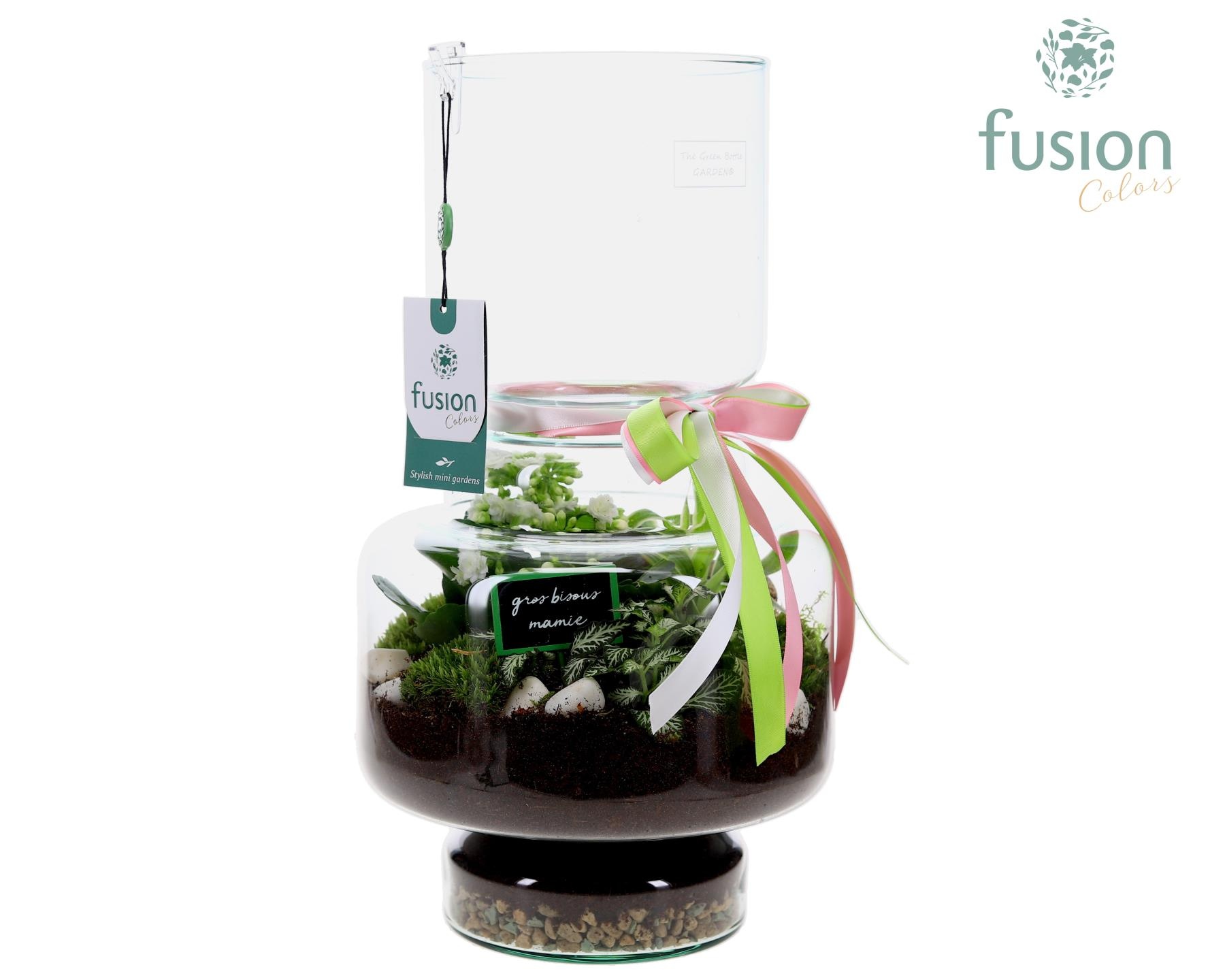 Green Bottle Lotte Large met Grootmoederdag arrangement, D 22