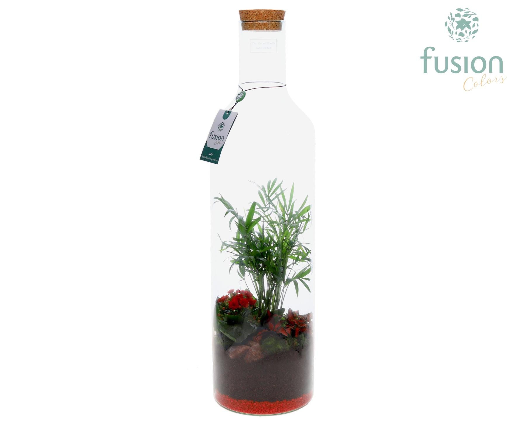 Green Bottle Fles XLarge Love met arrangement, D 17