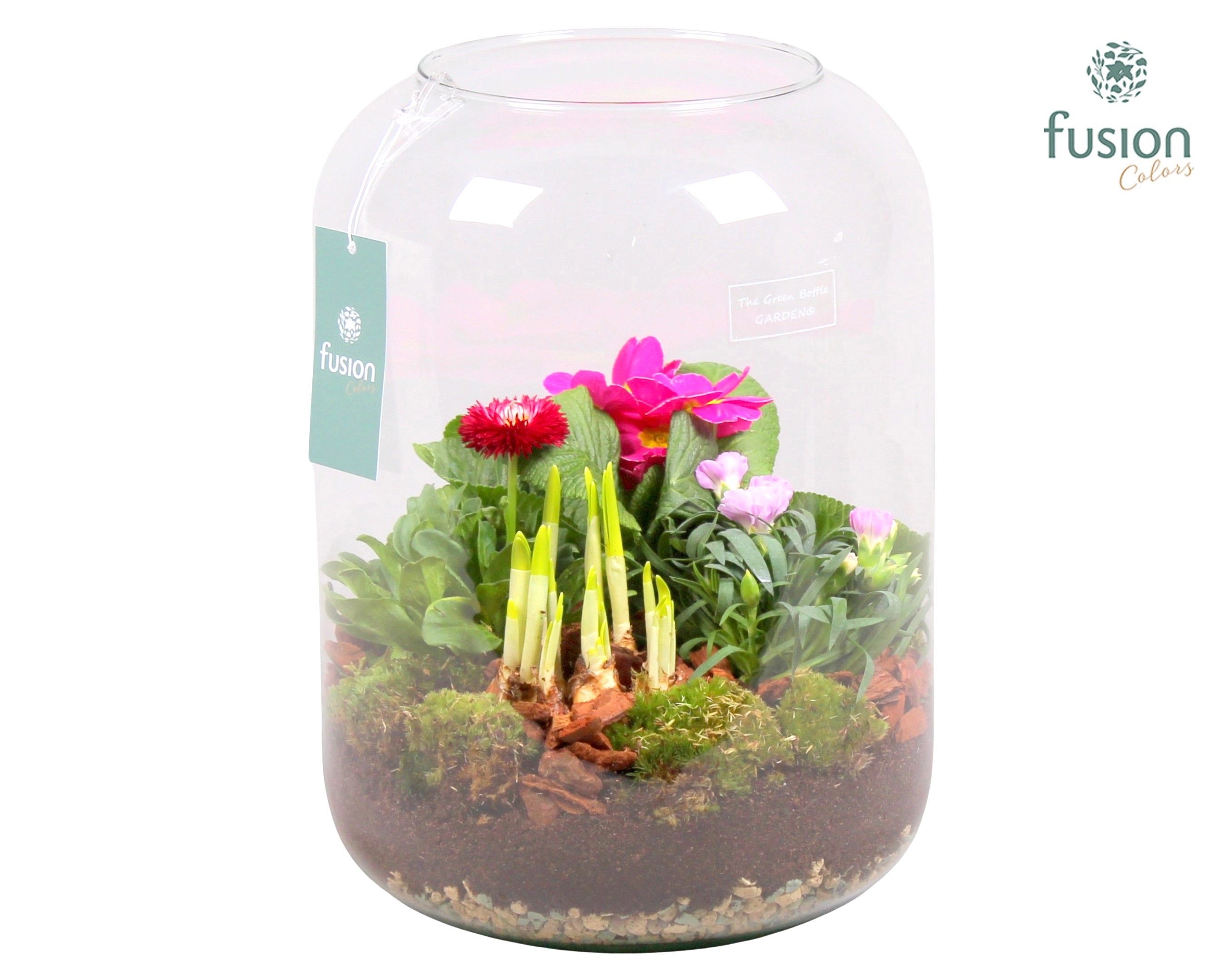 Green Bottle Isabella XLarge Voorjaar met Arrangement, D 23