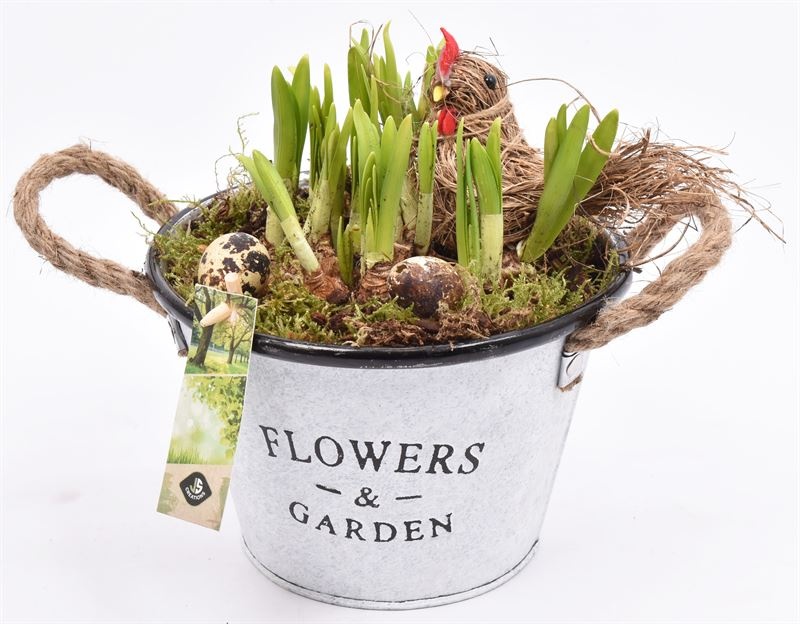 Zink teil Flowers & Garden 18cm, D 18