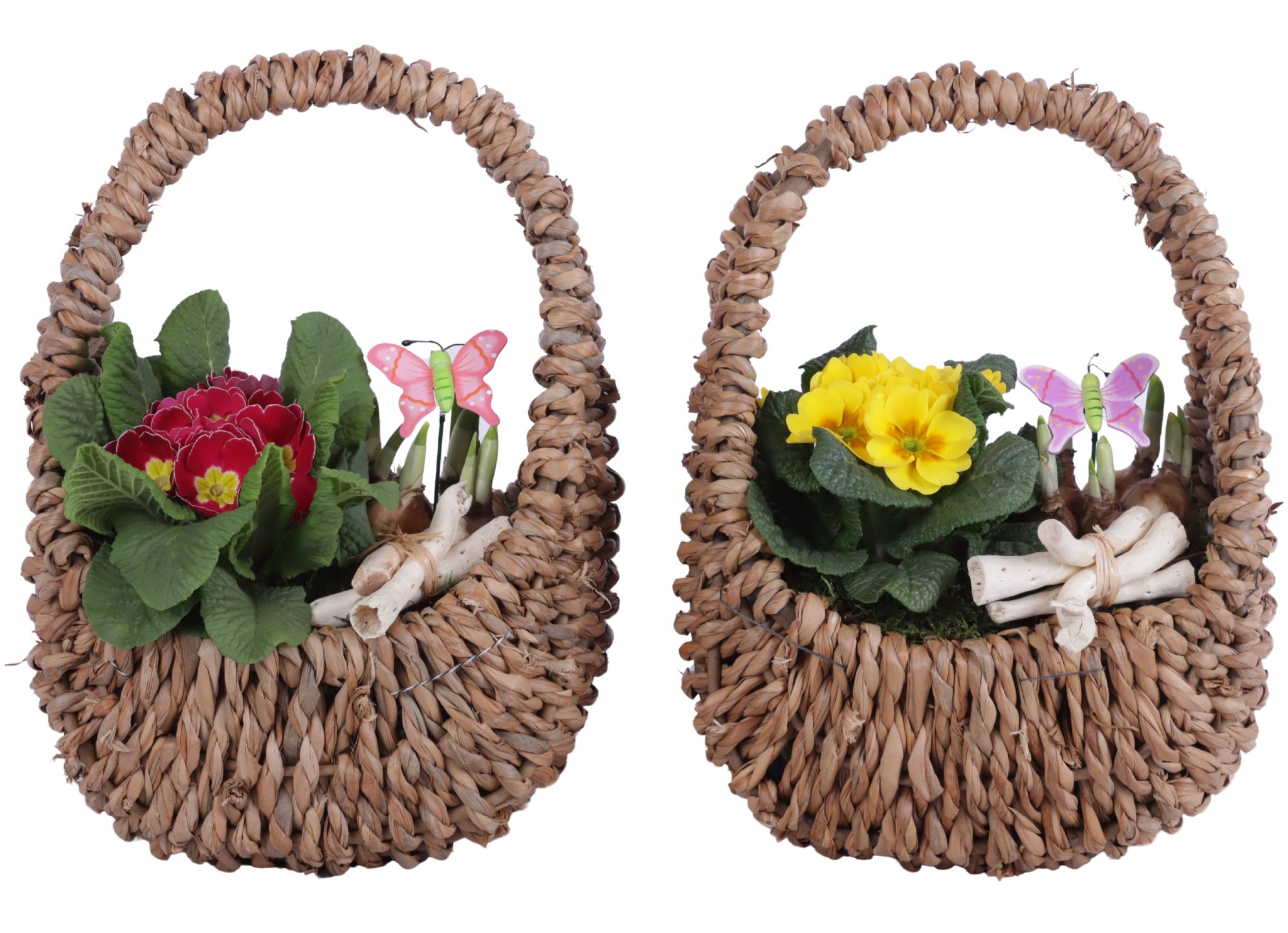 Early Spring Arr. Outdoor Willow Egg Shaped Basket Ø23cm 3PP, D 23
