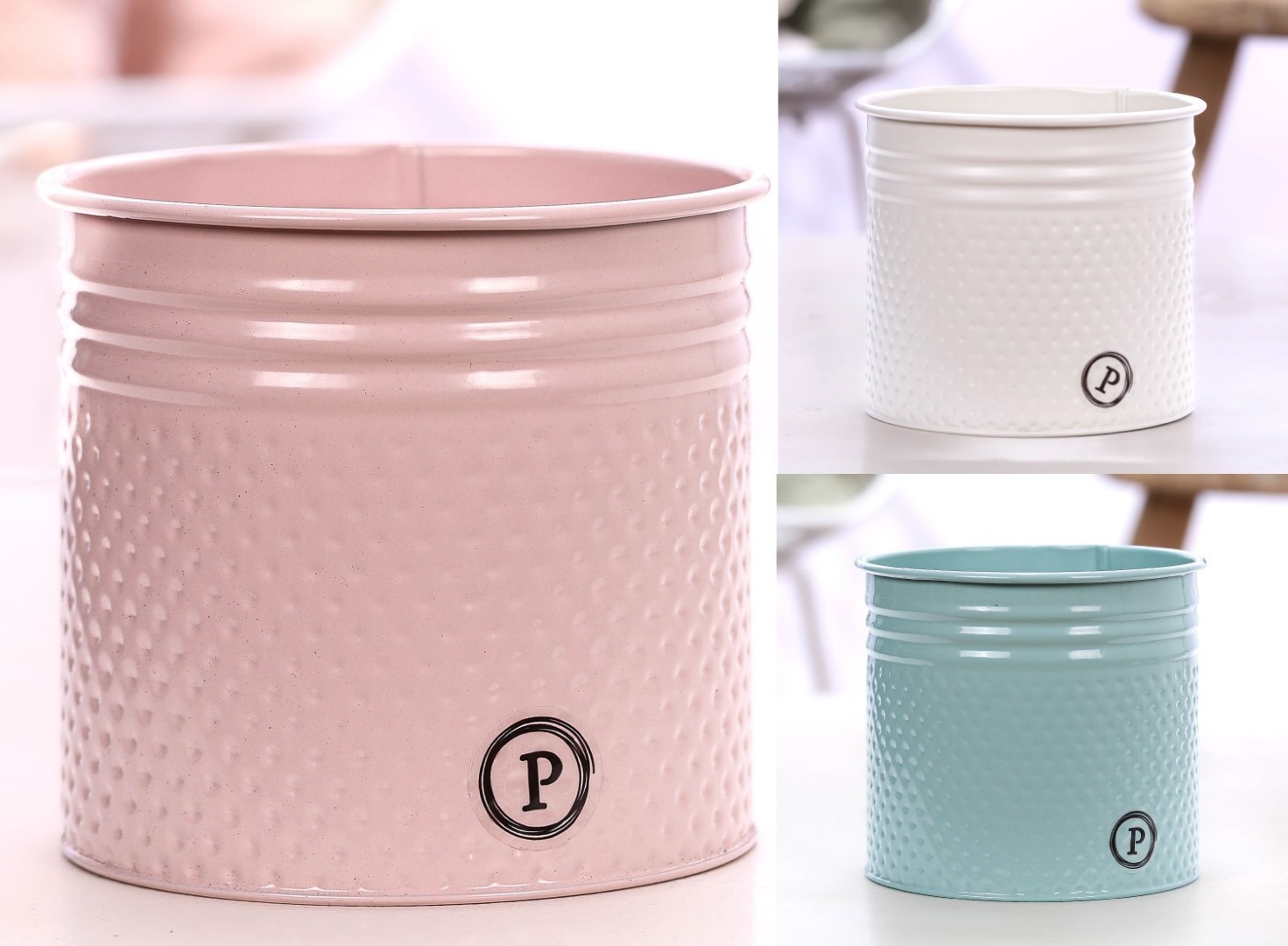 P&PURE Zinc pot Louise 4 mix, D 13