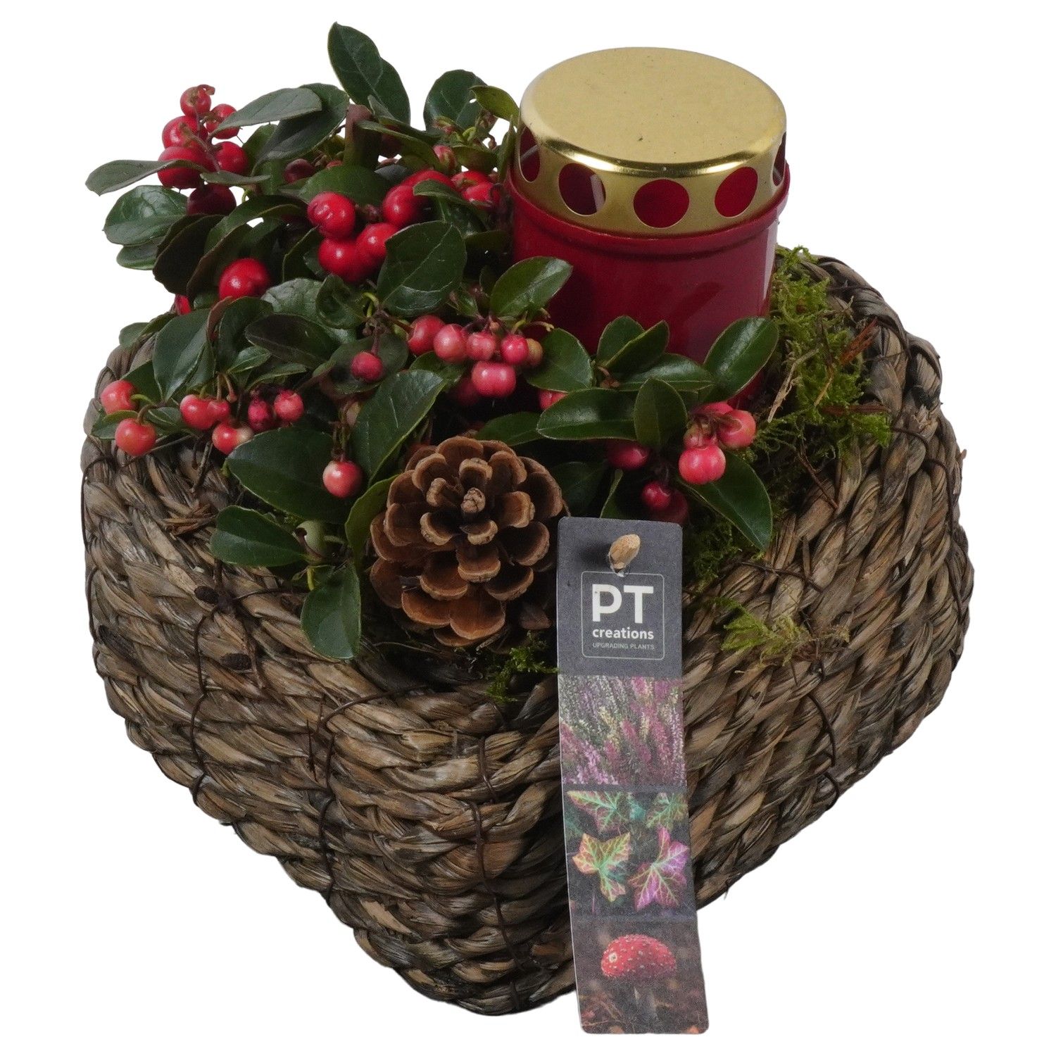 PTAH8672 Arrangement Allerheiligen in rieten hart, D 20 cm PTAH8672 Arrangement Allerheiligen in rieten hart, D 20 cm