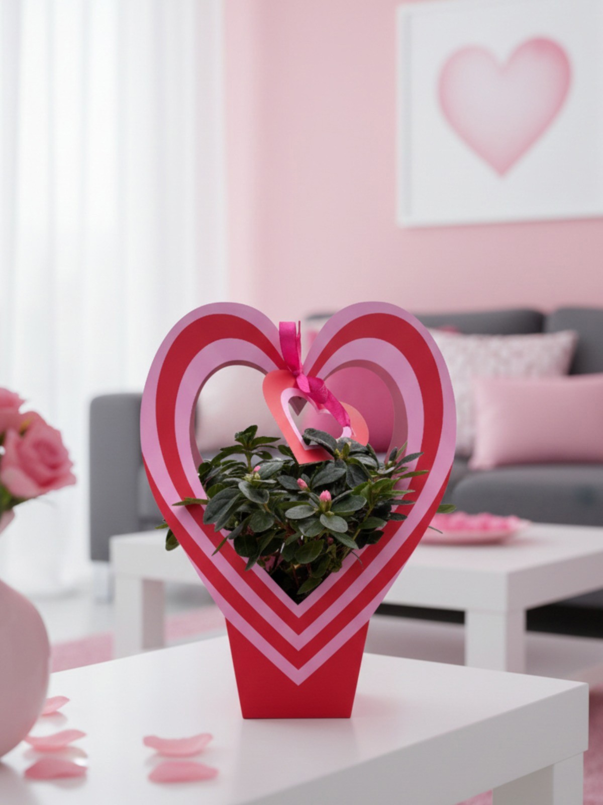 851 : VALENTIJN - VROUWENDAG P14 AZALEA mix kleuren in Express your Love bag, D 14