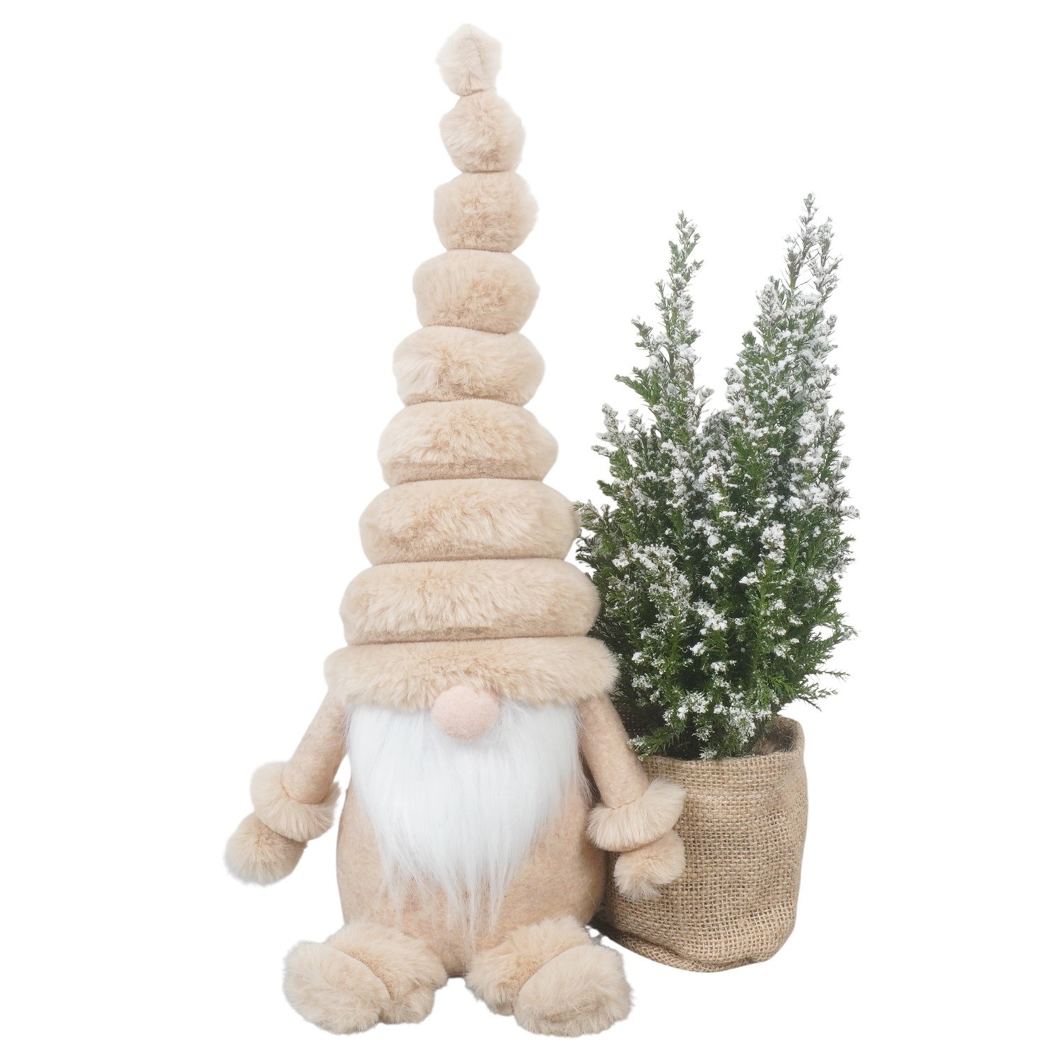 PTK26806 Ellwoodii met sneeuw in stoffen gnoom, D 25