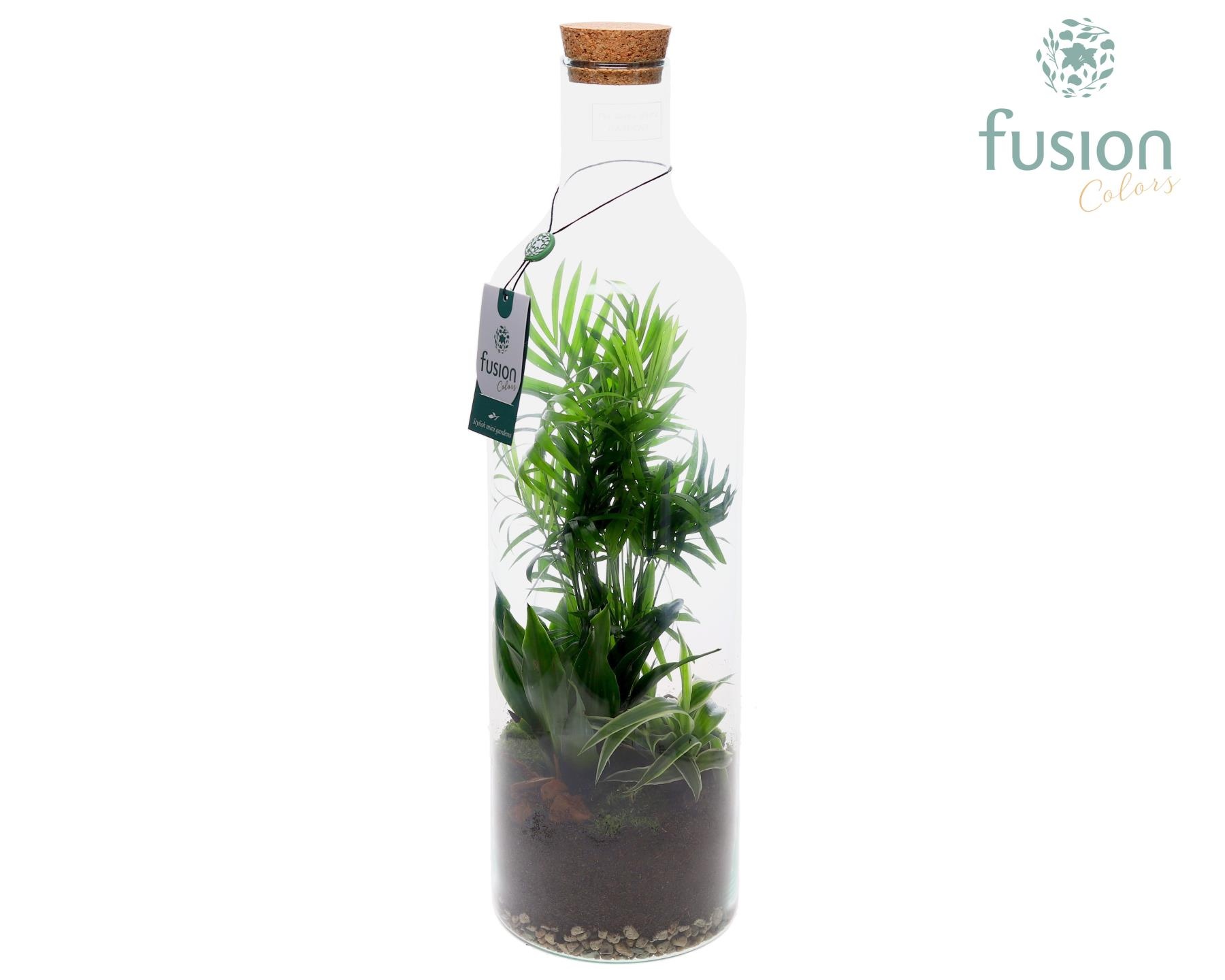 Green Bottle Fles Large met Arrangement, D 15