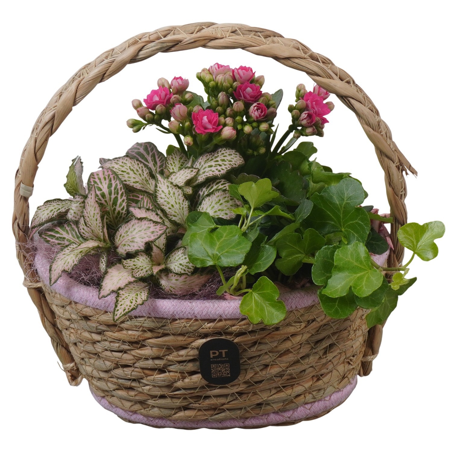 PTIB5241 Arrangement Indoor in rieten hengselmand, D 17