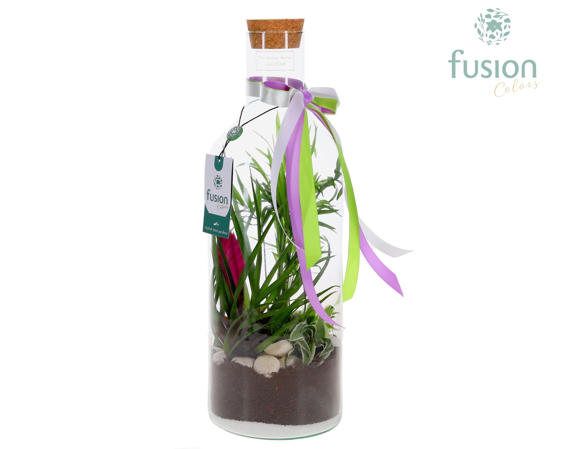 Green Bottle Fles Medium met Pasen arrangement, D 15