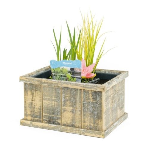 Terrasv hout kist Old Dutch + mand, D 40