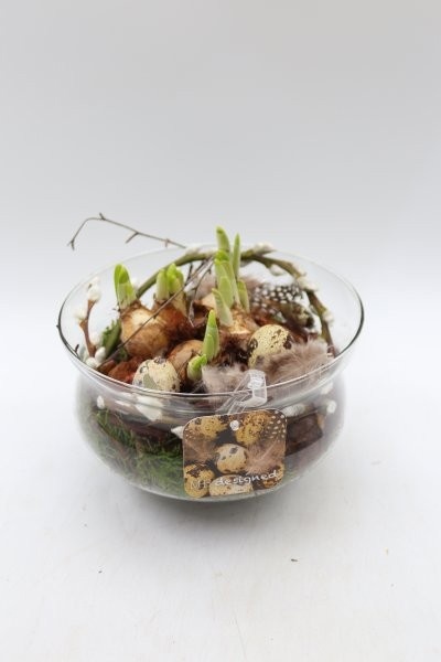 Pasen, glasvaas op kleine voet laag, D 17