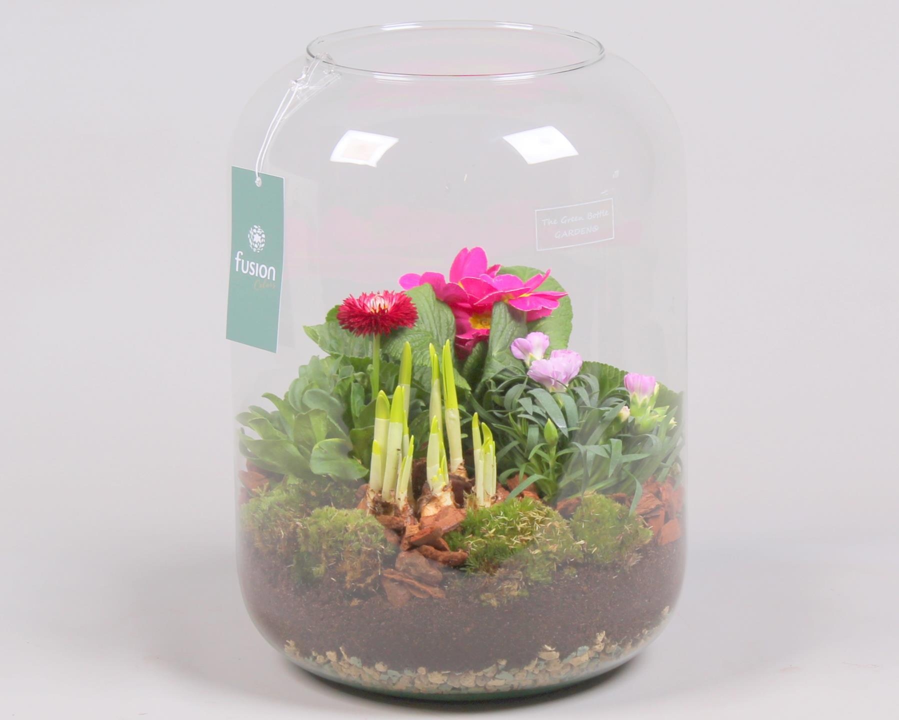 Green Bottle Isabella XLarge Voorjaar met Arrangement, D 23