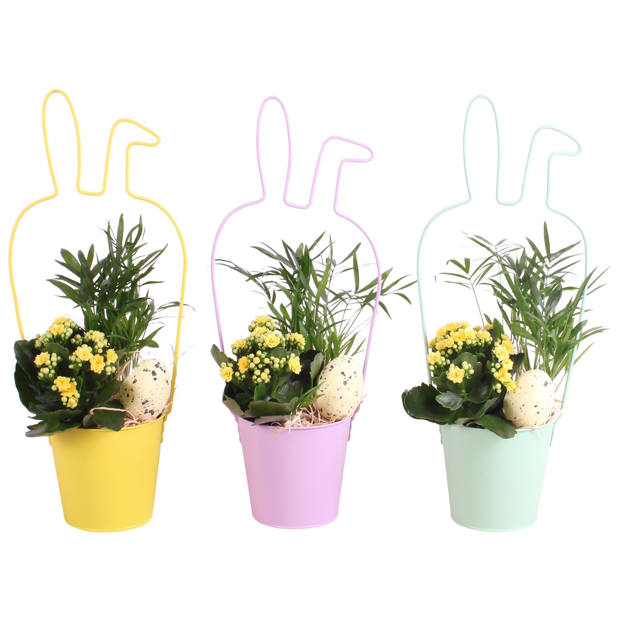 Easter Arr. Indoor Metal Rabbit Frame Ø16cm 2PP, D 16