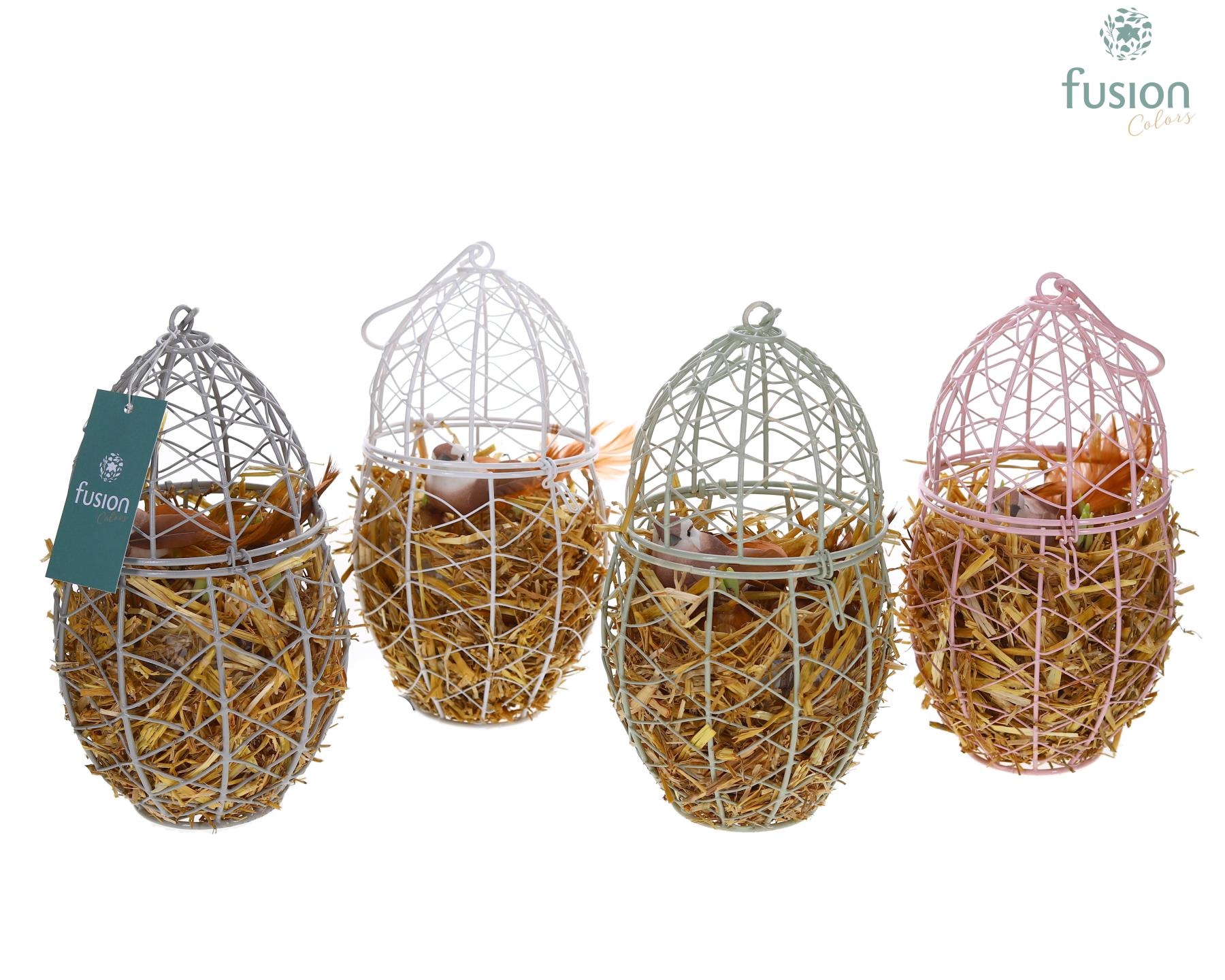 Metaal gaas ei Pasen met Narcissus, D 14