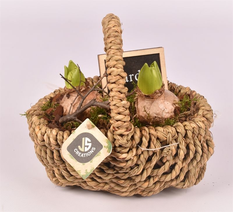 Wilg touwmand ovaal 20x15cm, D 21