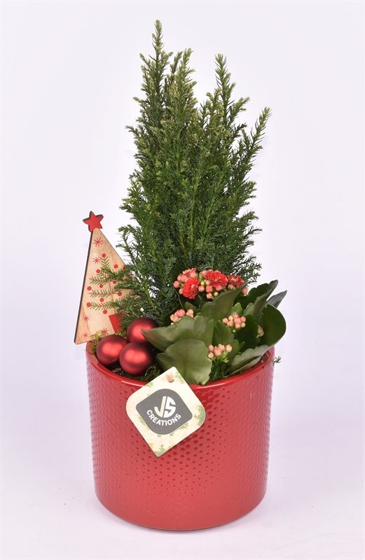 Keramiek pot rood 14cm, D 14 cm Keramiek pot rood 14cm, D 14 cm