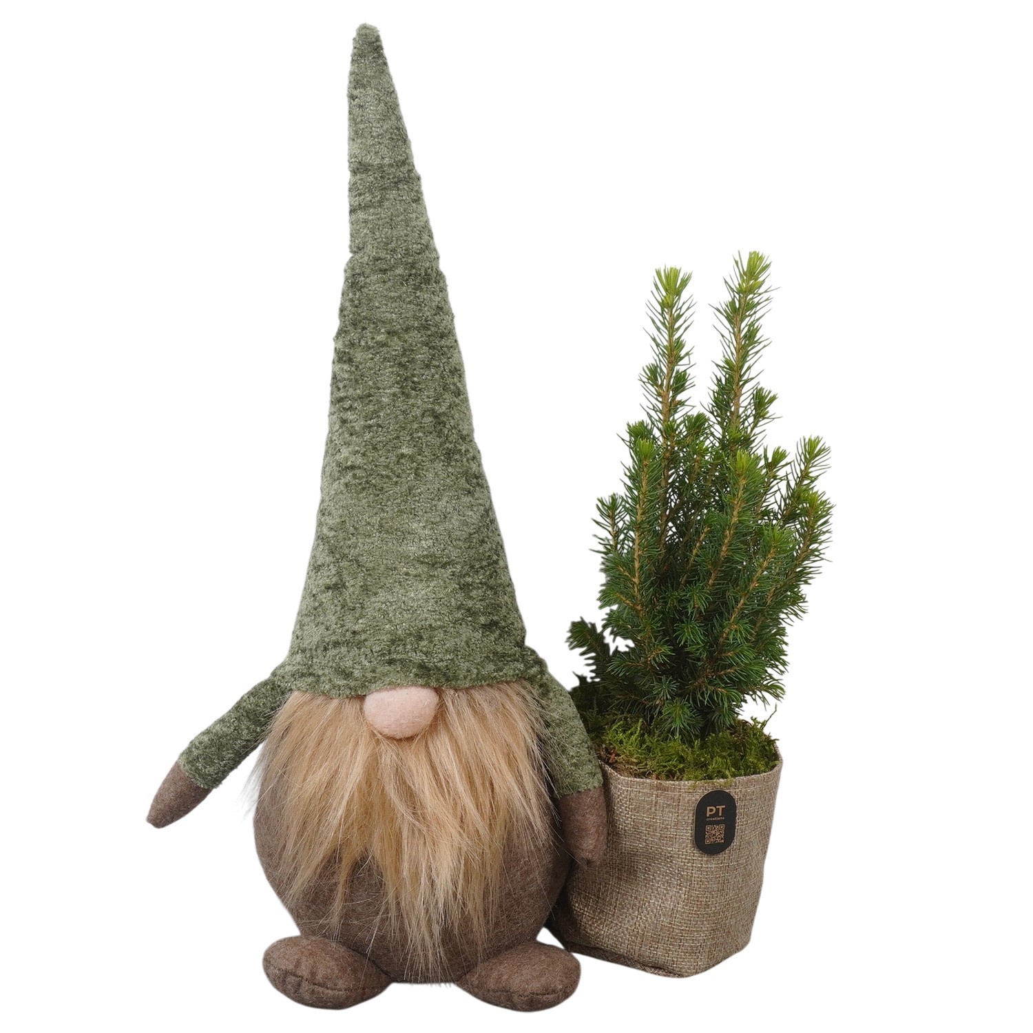 PTCWW7836 Arrangement Winter in stoffen gnome, D 24