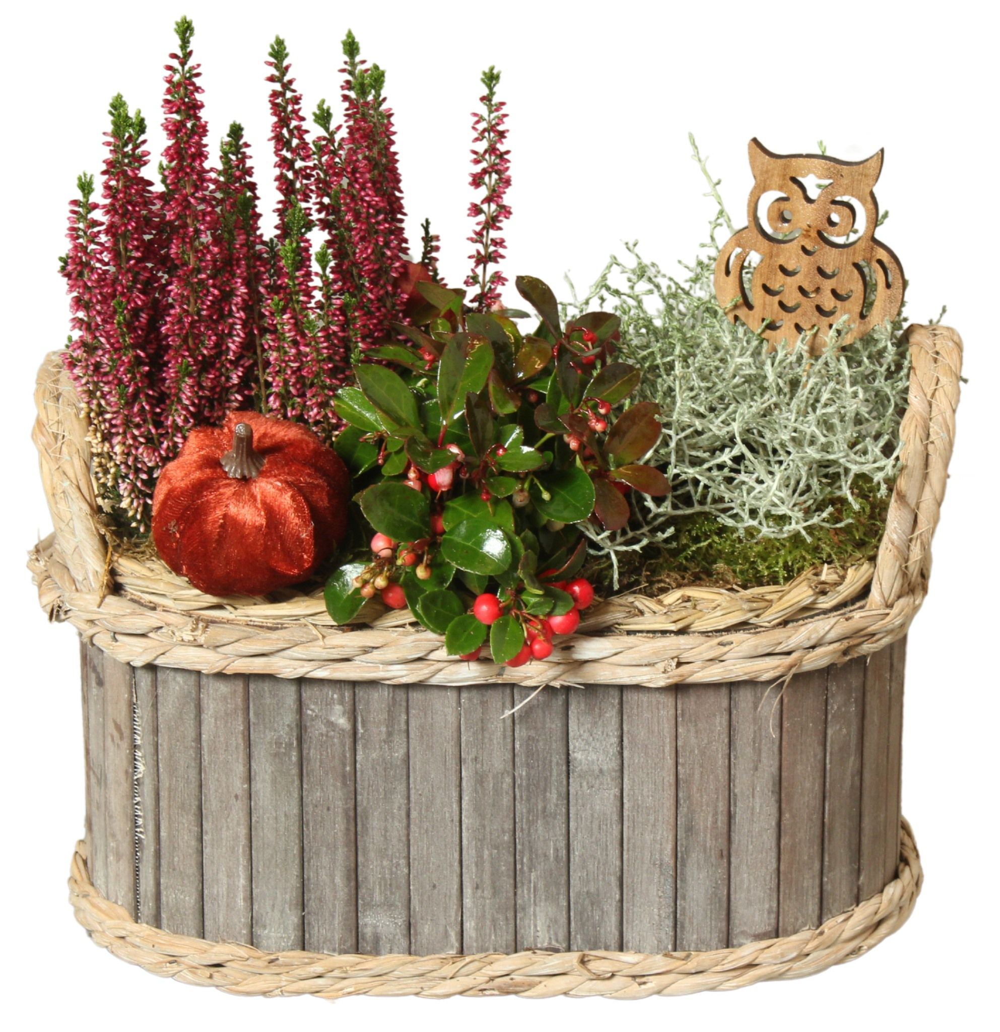 Autumn Arr. Outdoor Wooden Pot Waterhyacinth Rim Ø29cm 3PP, D 29 cm Autumn Arr. Outdoor Wooden Pot Waterhyacinth Rim Ø29cm 3PP, D 29 cm