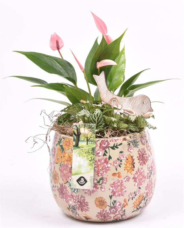 Keramiek decor pot 14CM, D 17