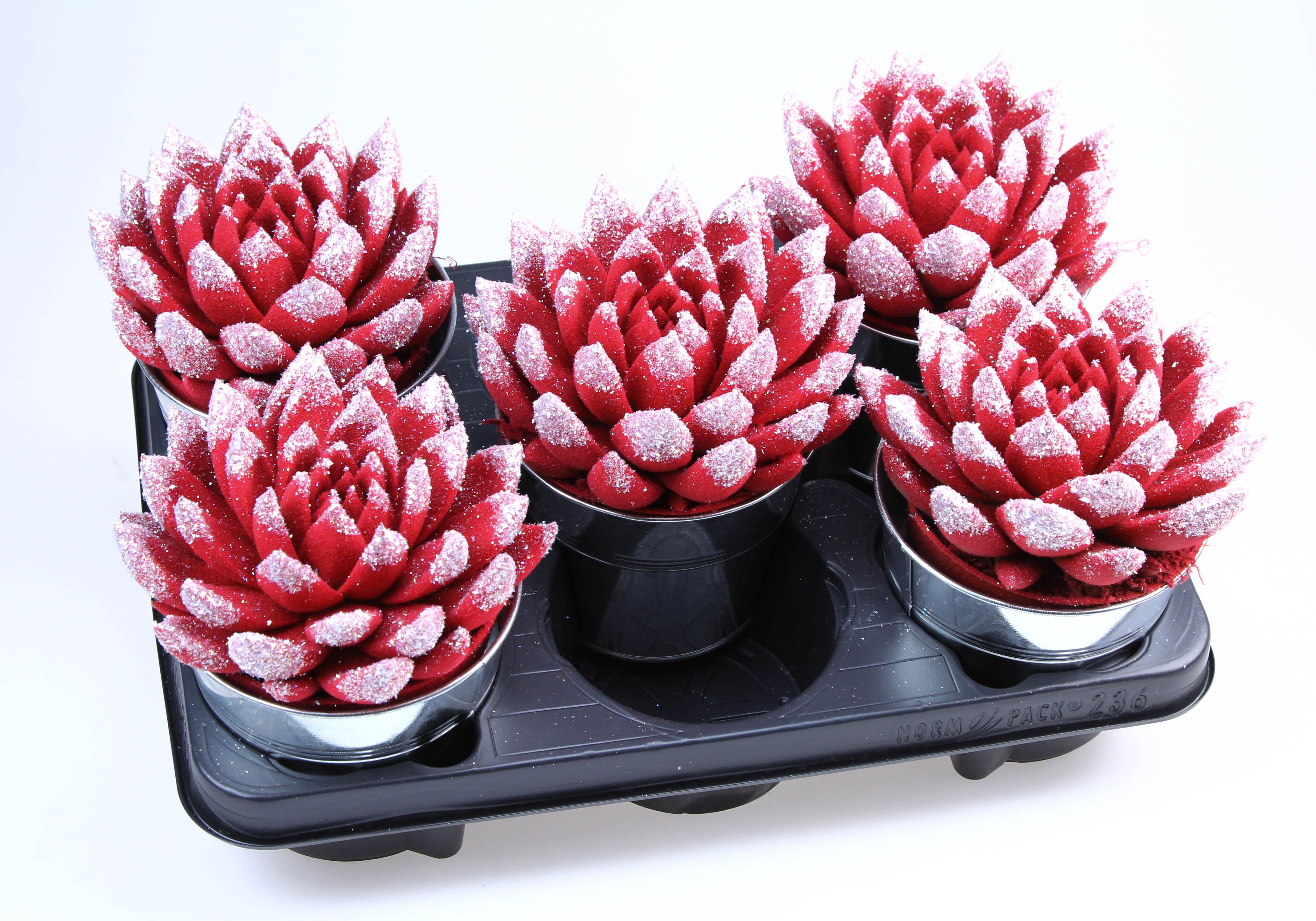 Velvet glittertips White zink, D 12,5