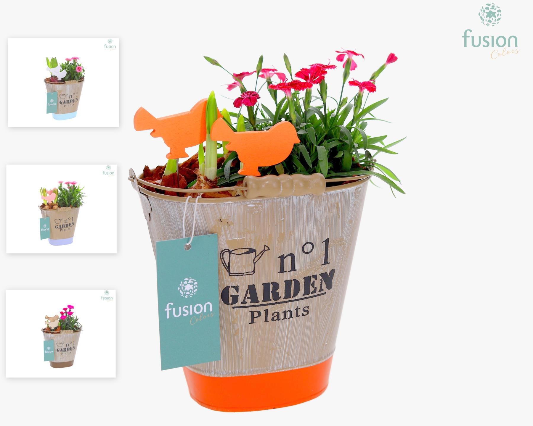 Zink Emmer ovaal met Arrangement, D 17