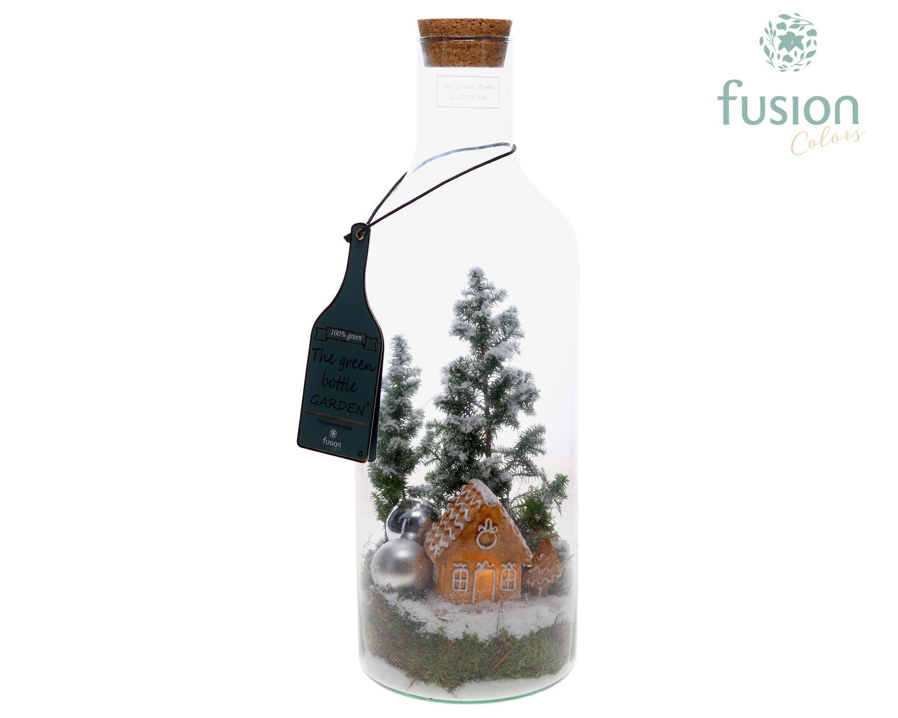 Green Bottlefles Medium met Chamaecyparis, D 15