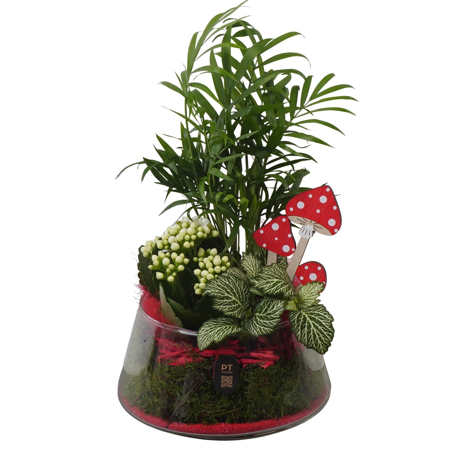 PTHG8240 Arrangement Autumn Glass in glas schaal, D 18