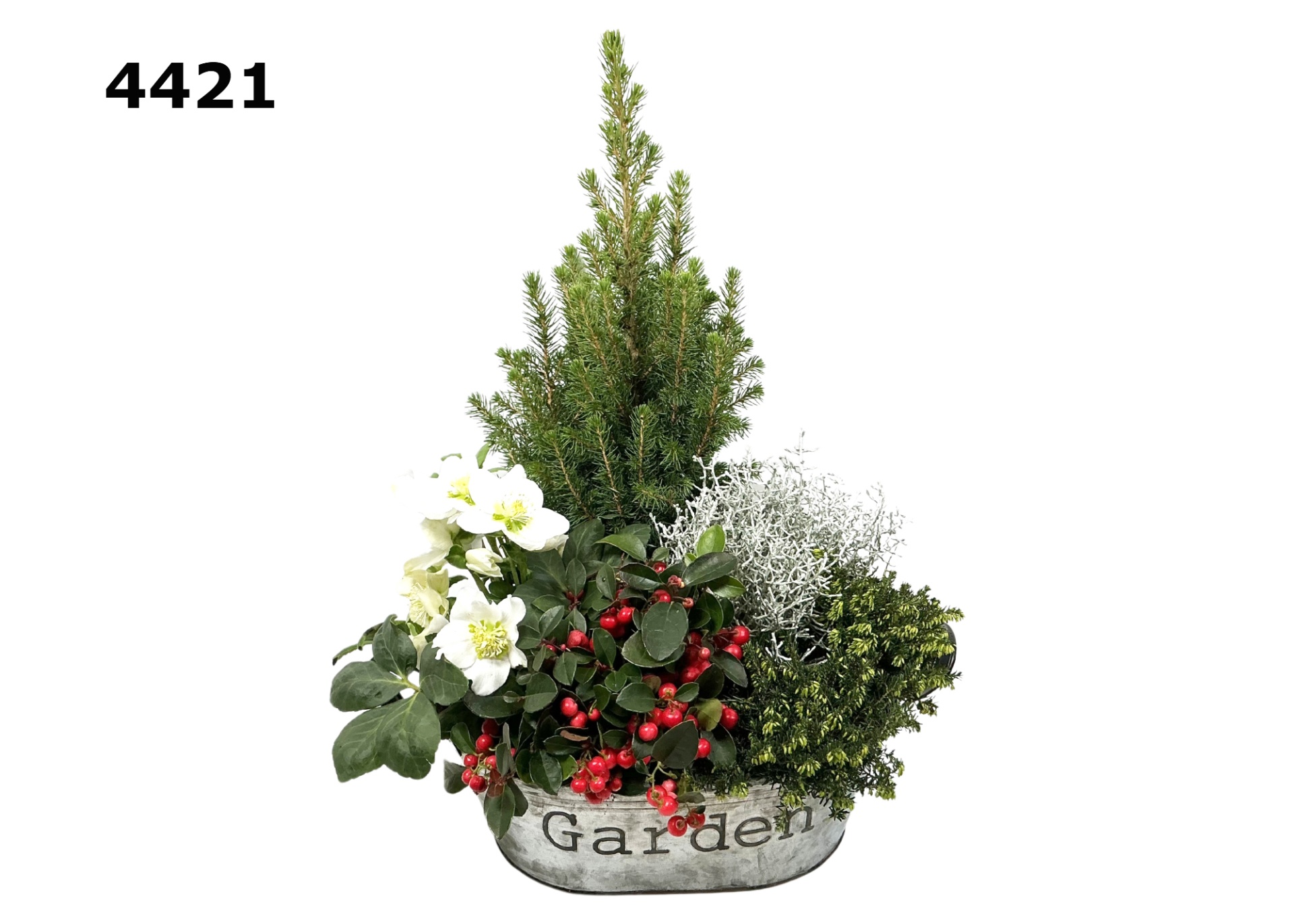 Kerst zinkenteil L met kerstboom, D 31