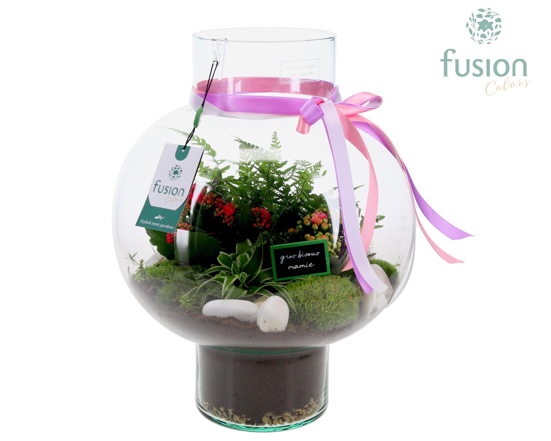 Green Bottle Laura Large met Grootmoederdag arrangement, D 31