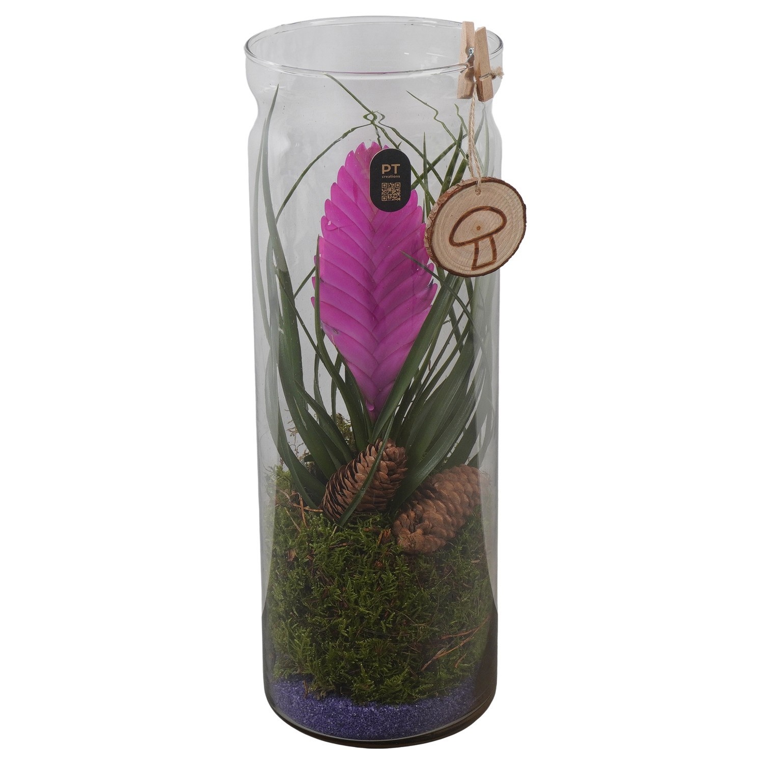 PTHG8309 Arrangement Autumn Glass in glazen vaas, D 12