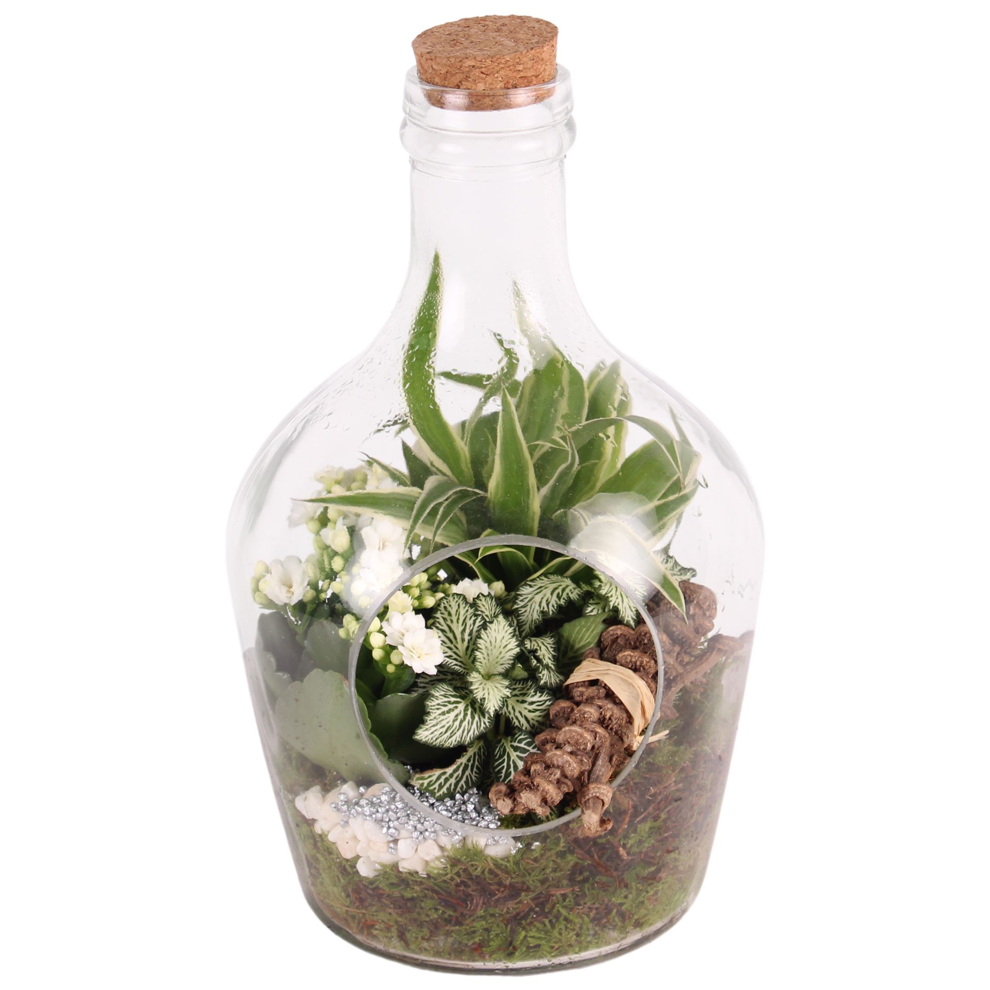 Yearround Glass Special: Glass bottle with cork ø18cm with 3PP, D 18
