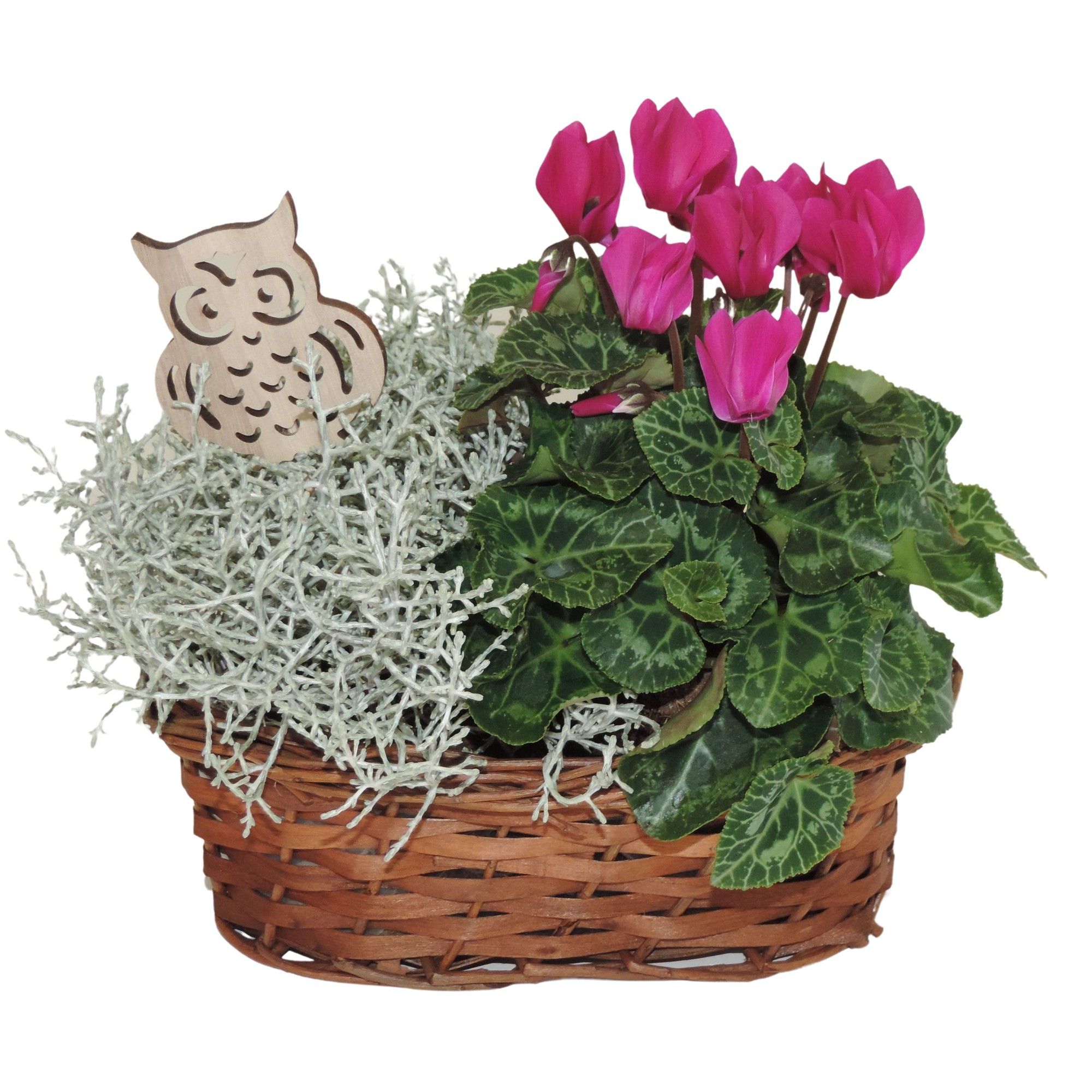 Arrangement Autumn in mand 25 cm ovaal, D 25