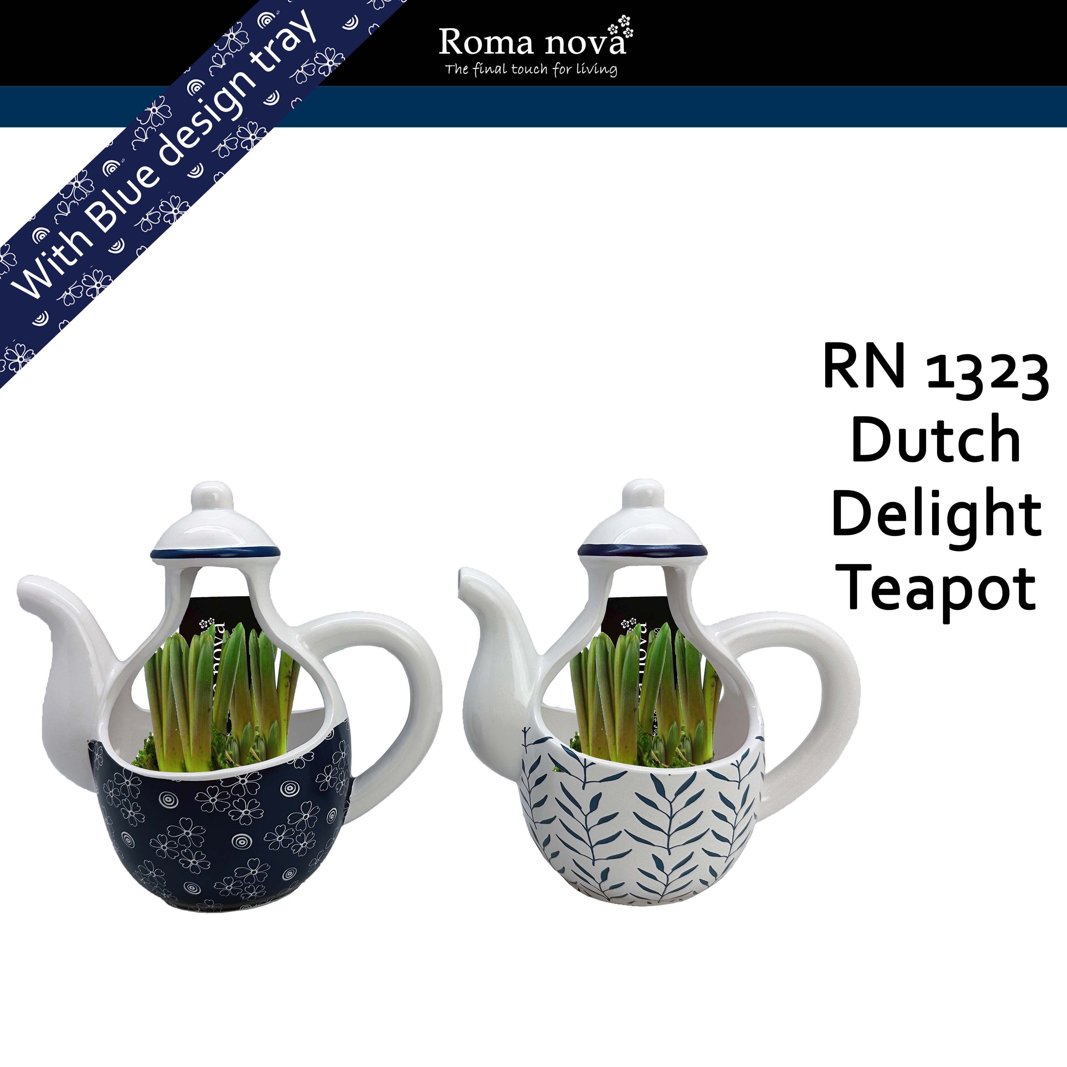 1323 - Dutch Delight Teapot (Muscari), D 9 cm